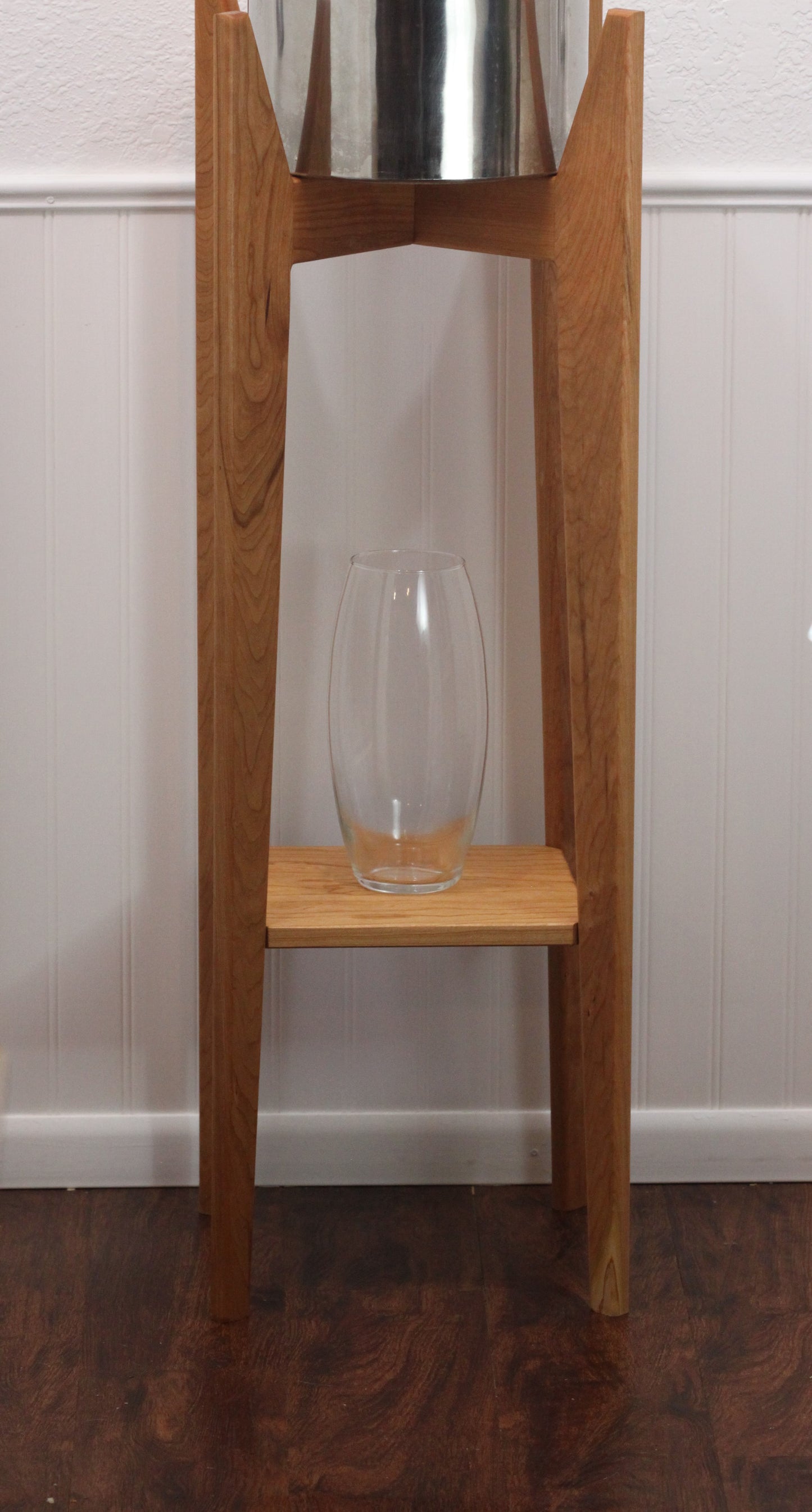 Water Filter Stand with shelf, Berkey Stand, Hardwood Tall Freestanding stand