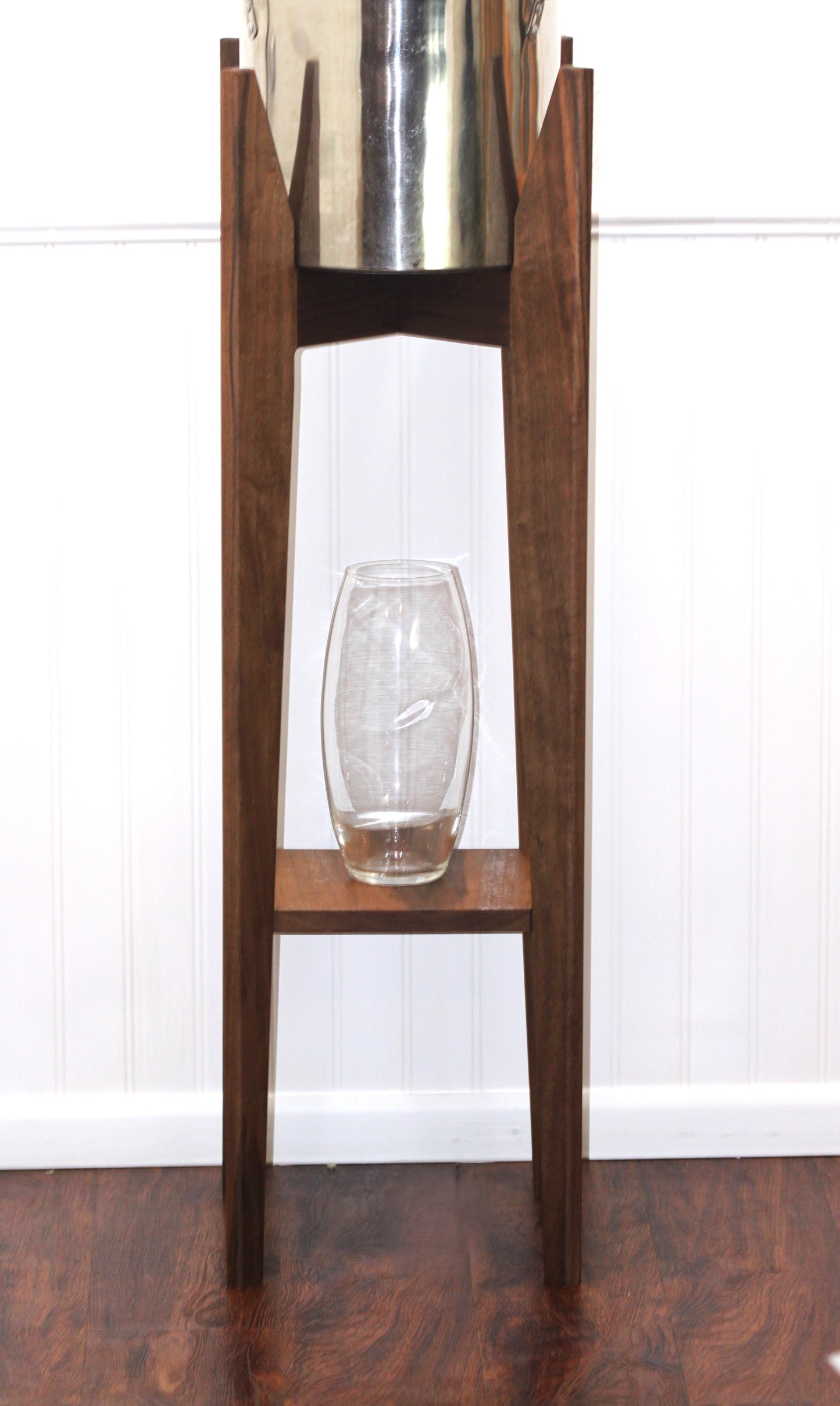 Water Filter Stand with shelf, Berkey Stand, Hardwood Tall Freestanding stand